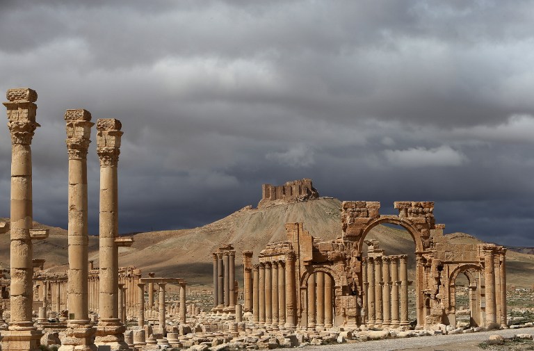 A file picture taken on March 14, 2014 shows a partial view of the ancient oasis city of Palmyra. © AFP PHOTO / JOSEPH EID