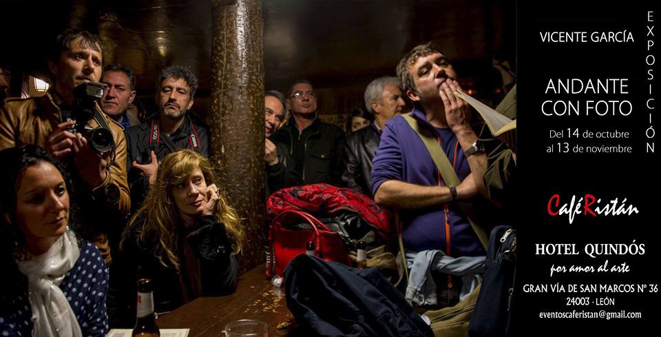 Cartel de la exposición en el Café Ristán (León).