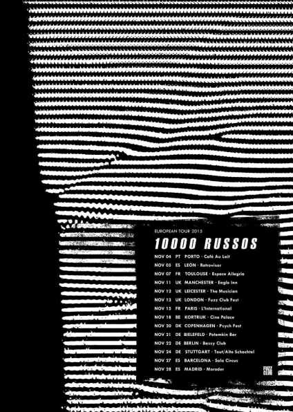 Cartel del tour de 10 000 Russos.