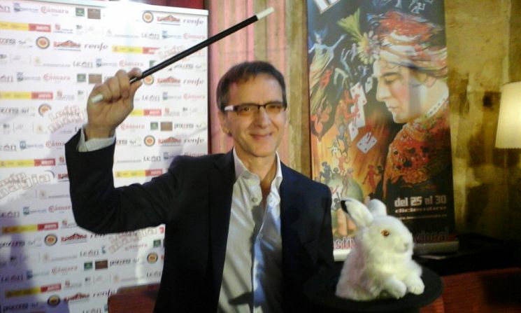 El mago leonés Juan Mayoral. Fotografía: C. Sayago.