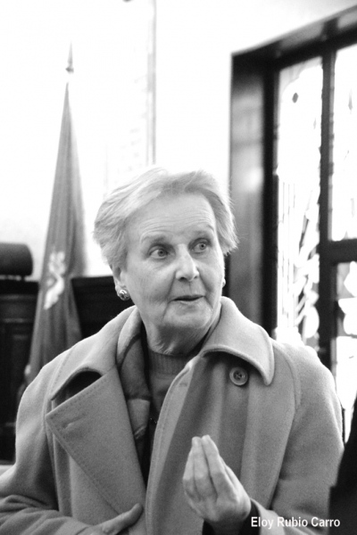 Elena Diego en Astorga. © Fotografía: Eloy Rubio Carro.