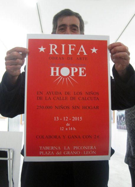 Rifa de Obras de Arte a favor de la Fundación Hope en La Piconera (León).