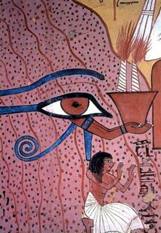 Pintura mural sobre yeso de la cámara funeraria del artesano Pashedu, en Tebas.