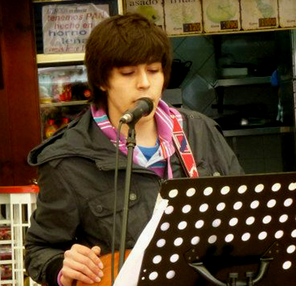 Pedro Campos, durante una de sus intervenciones en la Semana de la Poesía Salvaxe.