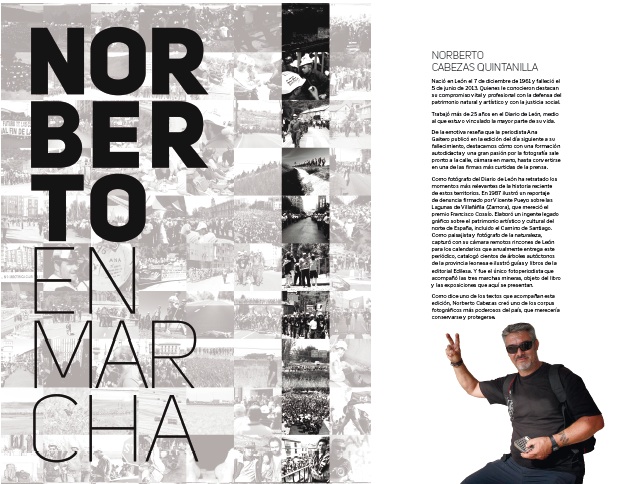 Portada y solapa del libro "Norberto en marcha".