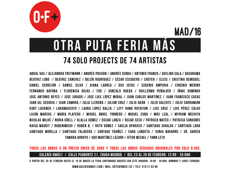 Participantes en "Otra puta feria mas".