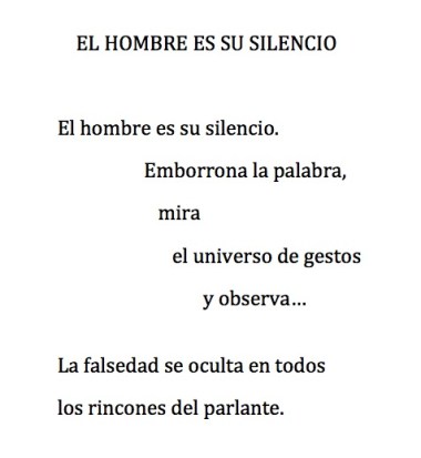 Último poema del libro "Incluso sin palabras", de J. Dámaso.
