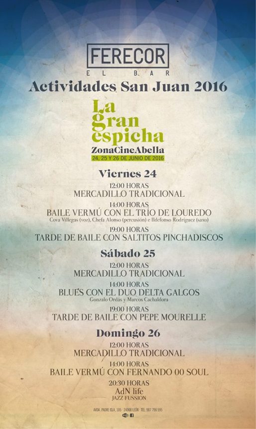 El cartel del bar Ferecor para las fiestas.