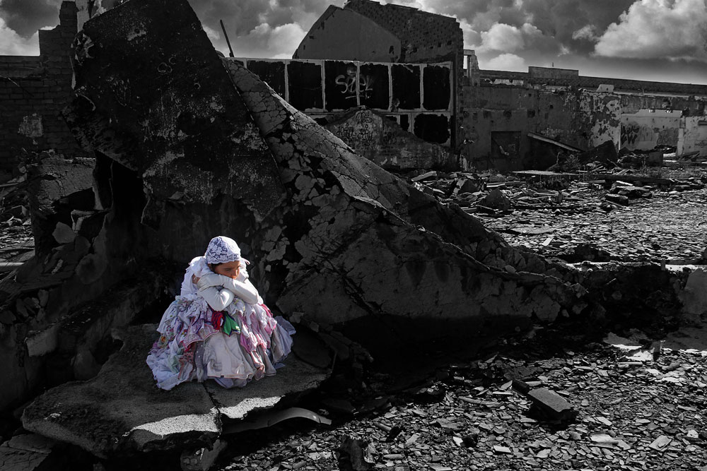 "Fragiledad", una de las piezas nuevas de la colección de Esther Calzado. La fotografía es de Peio García.