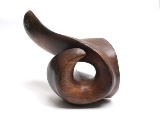 José Antonio Andrés Vera. "Forma orgánica III". Madera de nogal.