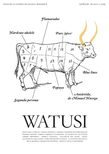 El cartel de "El Día del Watusi 2016" es obra de Javier Arce.