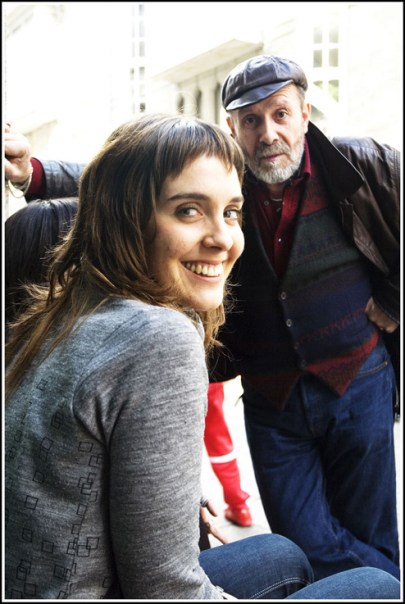 Leire Bilbao, con Karlotti Valle, en Ferrol.