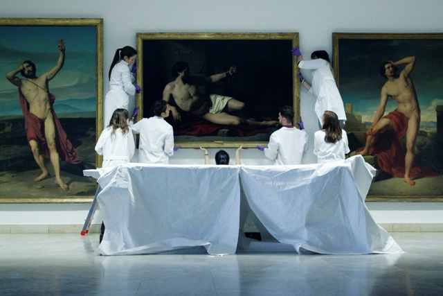 La luz máxima. Alumnos de restauración y Osías Yanov. Biblioteca de Bellas Artes UCM, 2016. Imagen Pablo Sola