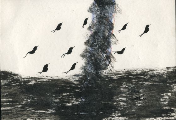 "Ciclón". Dibujo de José-Miguel Ullán.