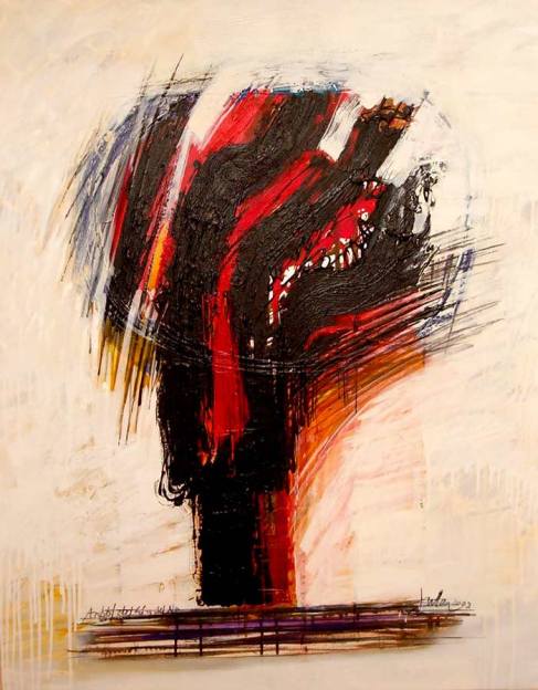 "Árbol del sí y del no", una obra de Manuel Jular del 2002, donada al ILC.