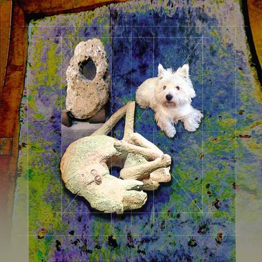 "Piruleta en Pompeya". Un cuadro digital de Jular.