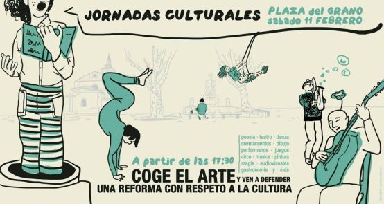 Sábado 11 de febrero. Cultura en la Plaza del Grano.