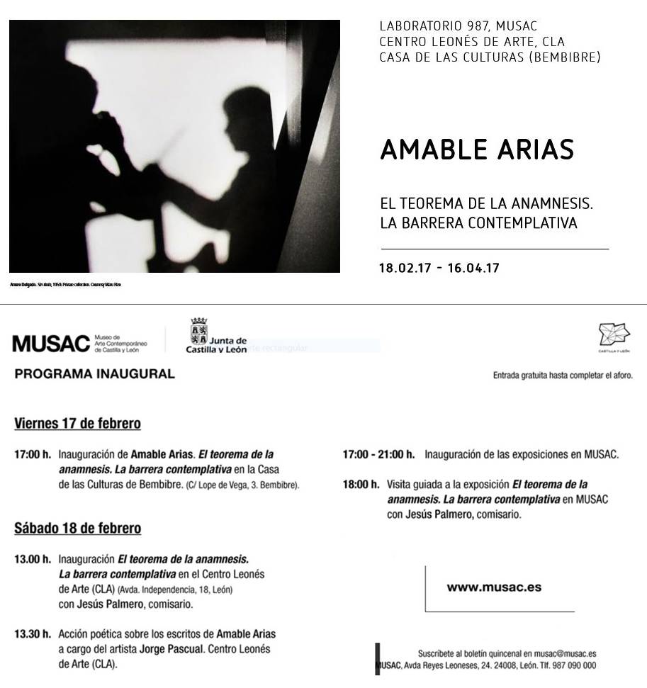 Exposición de Amable Arias en el MUSAC, el Centro Leonés de Arte (CLA) y el Centro de Culturas de Bembibre.