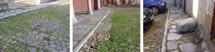 Fotografías del estado previo de la plaza y su acerado. Fuente: Ayuntamiento de León.