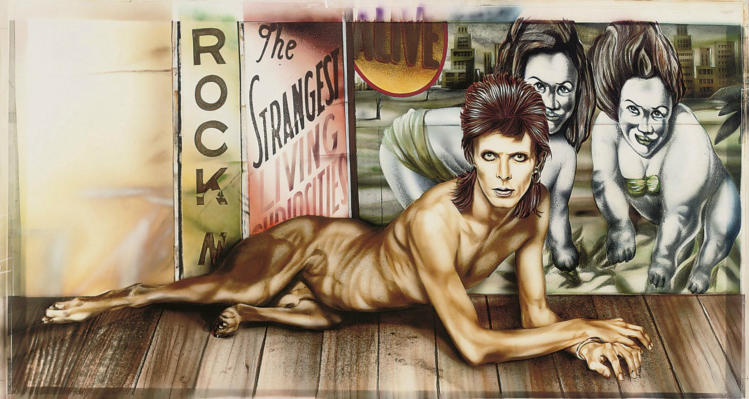 Así era el dibujo original del belga Guy Peellandert para la portada del disco de Bowie.jpg