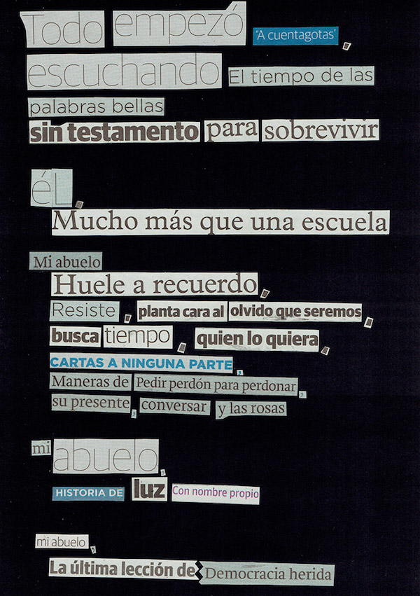 I Concurso de Poesía hecha con titulares de periódico. Finalista 2/16